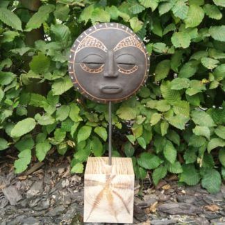 Maska etniczna, ceramiczna, ceramika, afrykańska - Artiszok